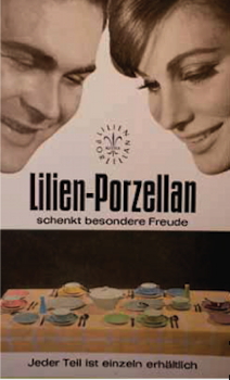 Lilien-Porzellan Werbeplakat 1960